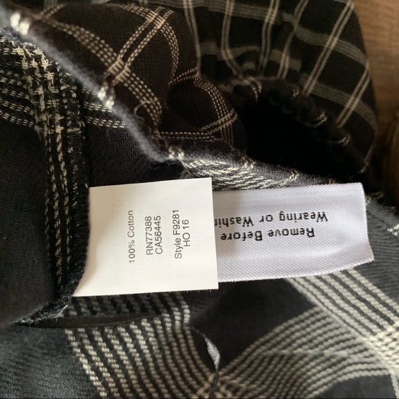 Madewell Black and White Plaid Off the Shoulder - Picture 7 of 7